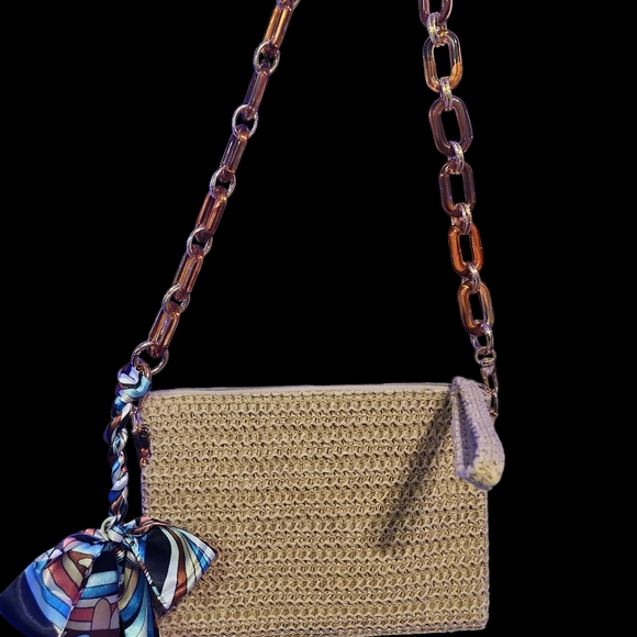 Dior Cream Clutch With Chain